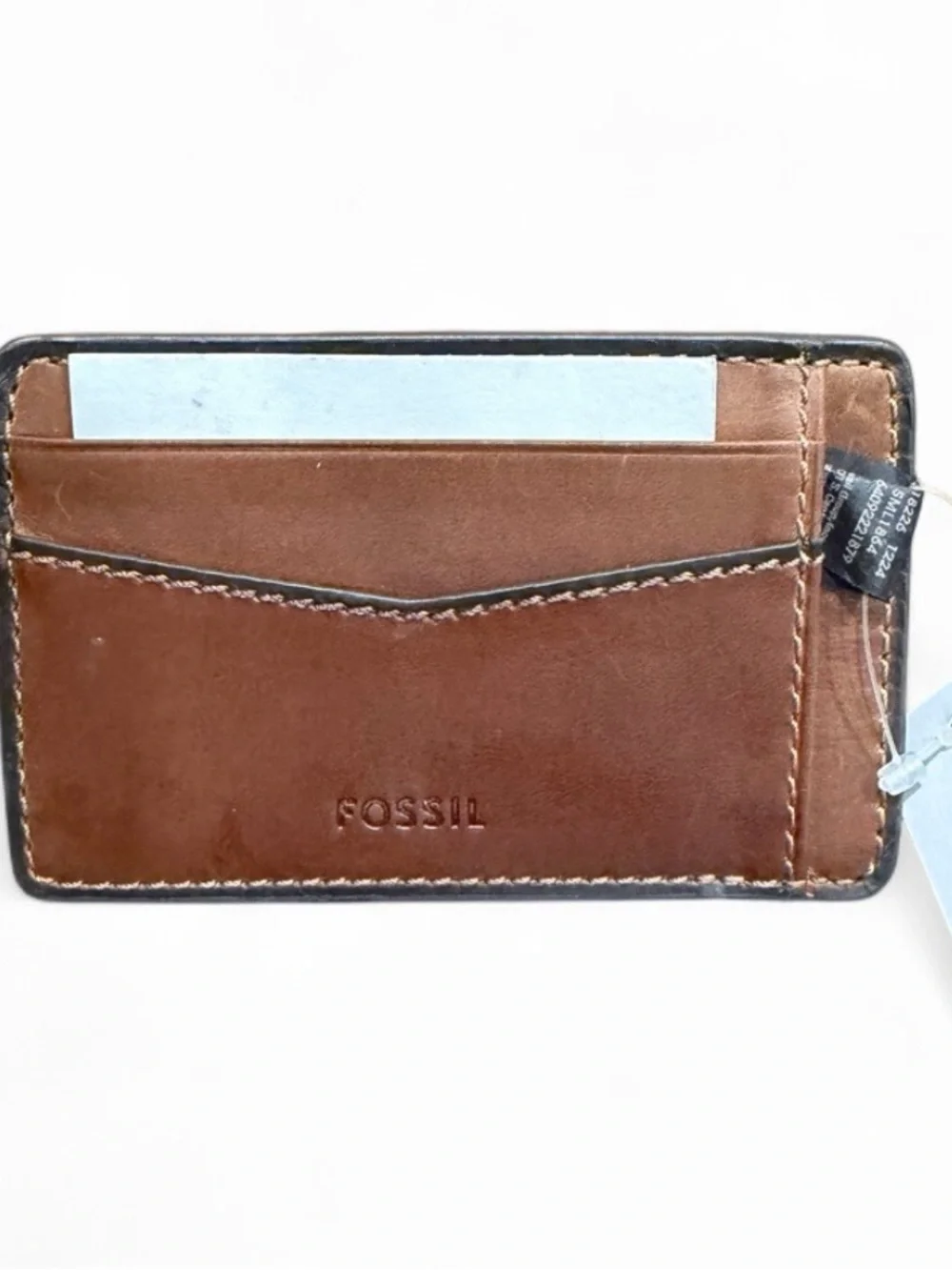 Fossil Jayden Card Case – Brown Leather – New With Tags (NWT)